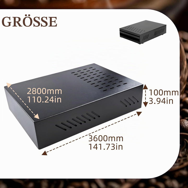 Kaffee Klopf Box Behälter, Edelstahl Kaffee Abklopfbehälter Sudschublade mit Klopf-Stick, Verdickter