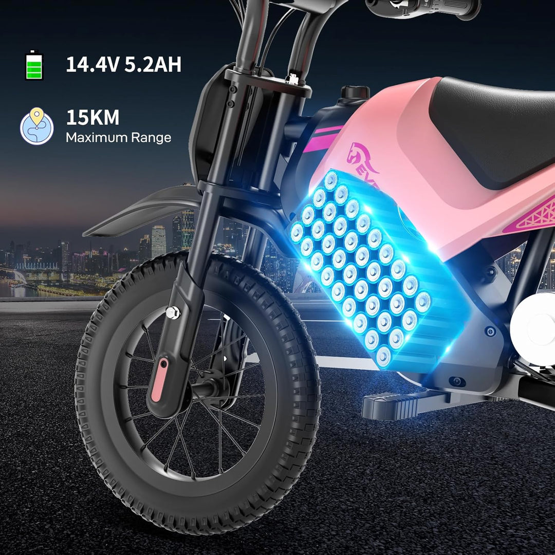 EVERCROSS EV05M Elektromotorrad Kinder, 150W Elektromotorrad, 8/16 km/h Geschwindigkeitsmodus & 10 k