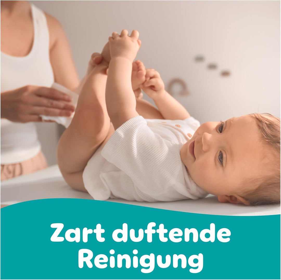 Pampers Fresh Clean Feuchttücher, 12 Packungen mit 80 Stück (960 Stück), zart duftende Reinigung auc