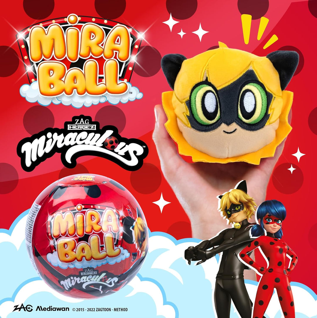 Miraculous Ladybug, Sammelspielzeug Kapsel 4-1, 3er-Set, Miraball Überraschung: Ausdehnbares Kwami-P