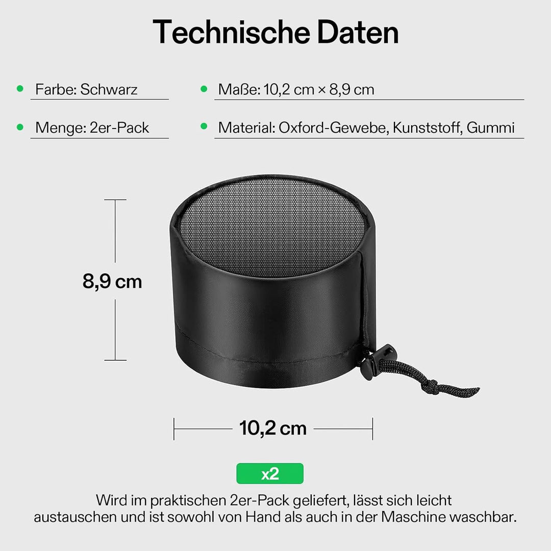 VIVOSUN 2 Stück Wachstumszelt-Entlüftungsabdeckung, 10,2 cm/15,2 cm/20,3 cm Kanalfilterabdeckung mit