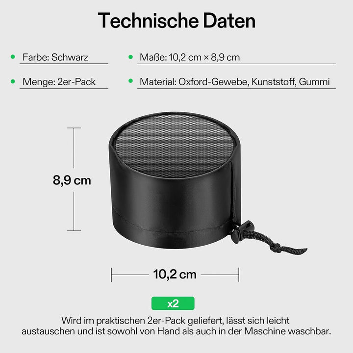 VIVOSUN 2 Stück Wachstumszelt-Entlüftungsabdeckung, 10,2 cm/15,2 cm/20,3 cm Kanalfilterabdeckung mit