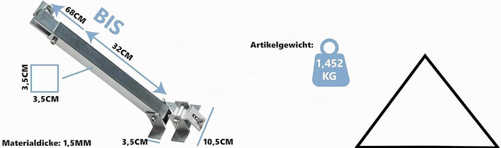 Solarmodul Halterung für Balkonkraftwerk Silber (15-30°) 1 Panel, Aufständerung für Solarpanel, Vers