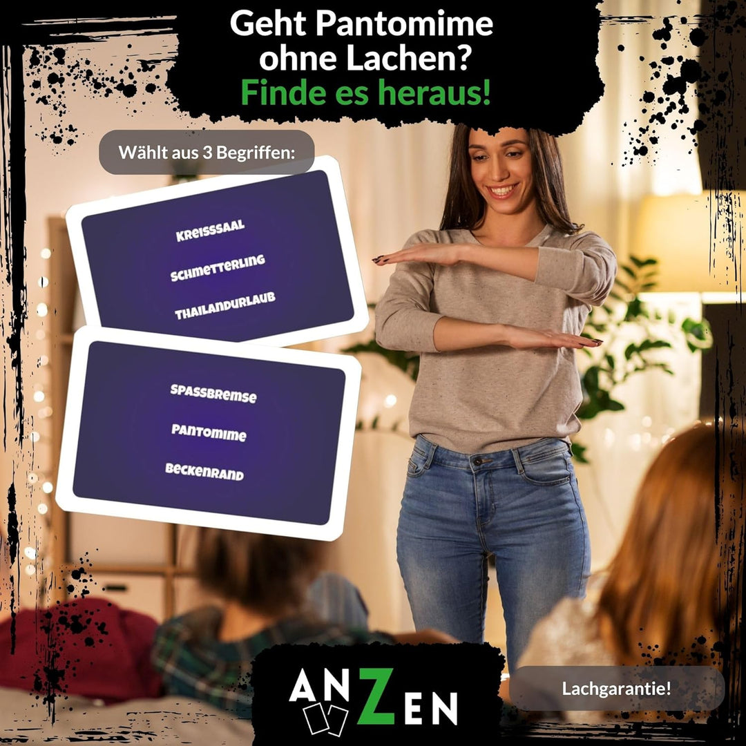 LOL Pantomime - Lachen verboten | Partyspiel für Erwachsene BZW. ab 16 Jahren | lustiges Kartenspiel