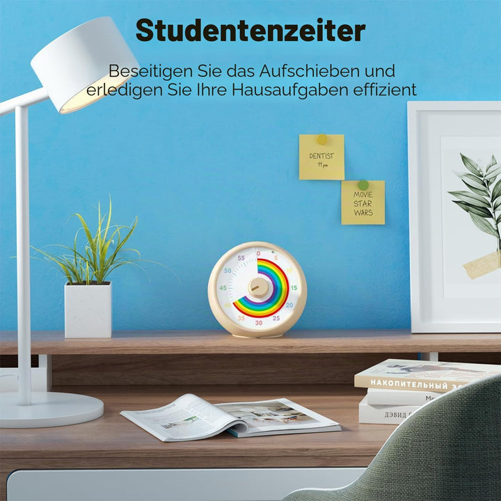 Visueller Timer für Kinder, 60-Minuten Countdown für Klassenzimmer Büro Küche, Schreibtisch Timer Ki