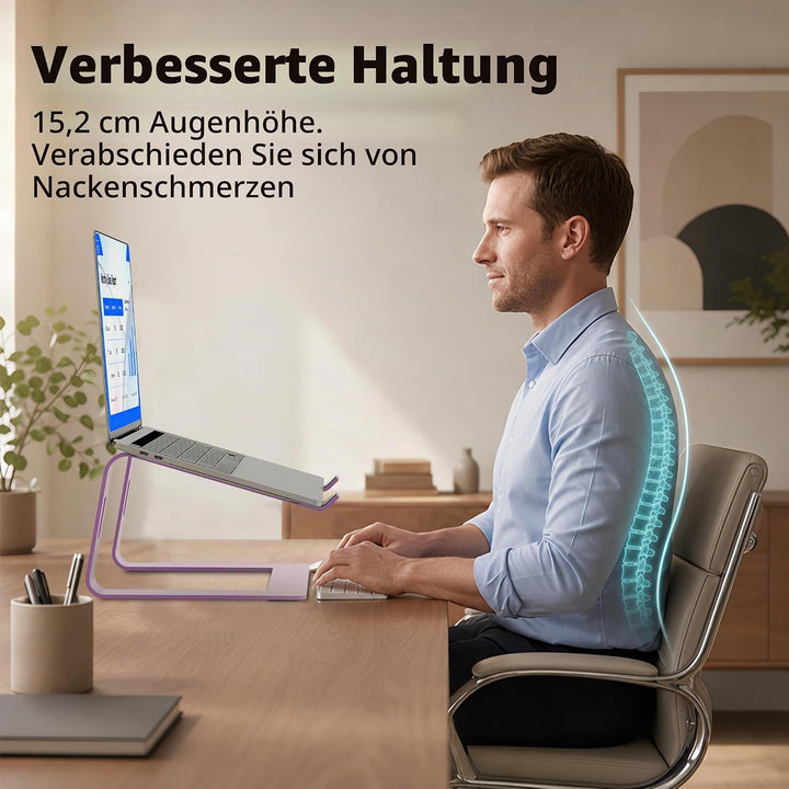 Orionstar Laptop Ständer, Ergonomischer Laptop Stand für Schreibtisch, Aluminium Laptop Halterung mi