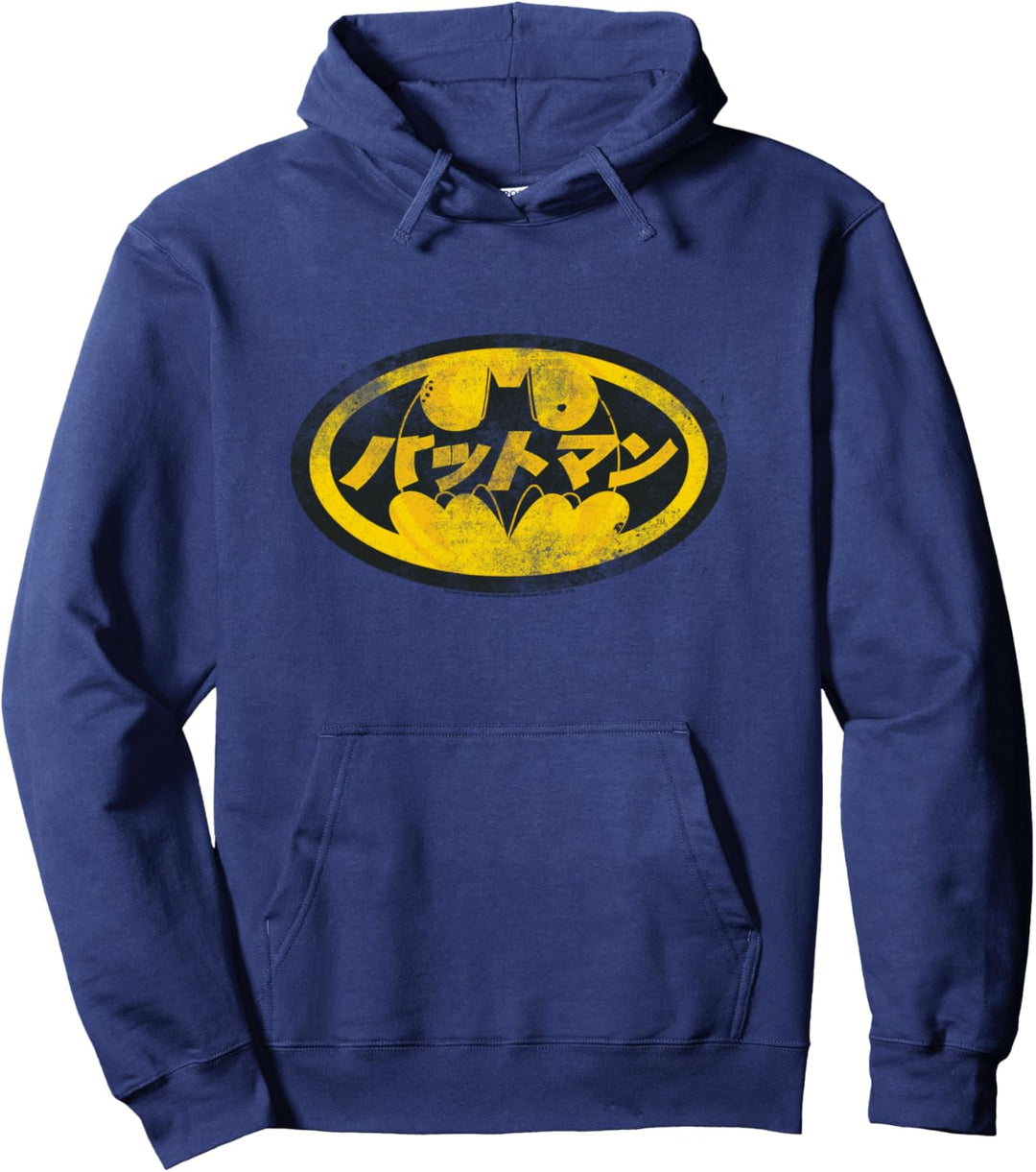 Batman Japanese Distressed Logo Pullover Hoodie