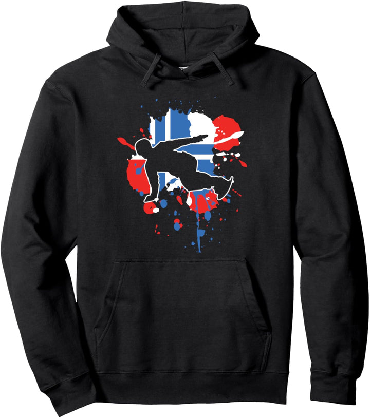 Norwegen-Flagge Snowboarder - Norwegisches Snowboarden Pullover Hoodie