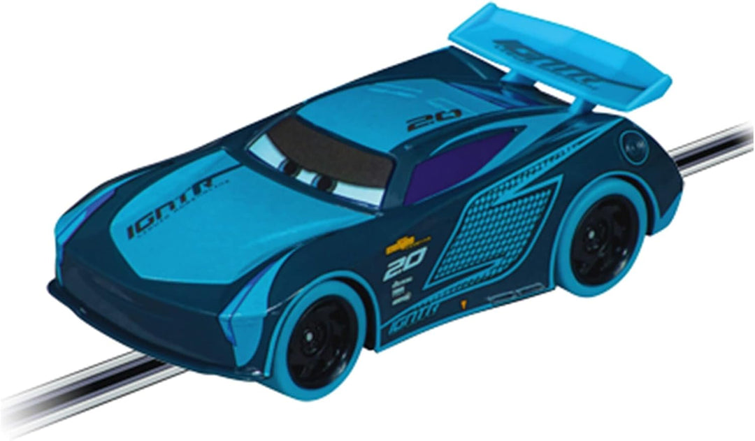 Carrera - 20062559 - Disney Cars Glow Racers I Klassische Rennbahn mit Disney-Farben I 24 Meter Stre