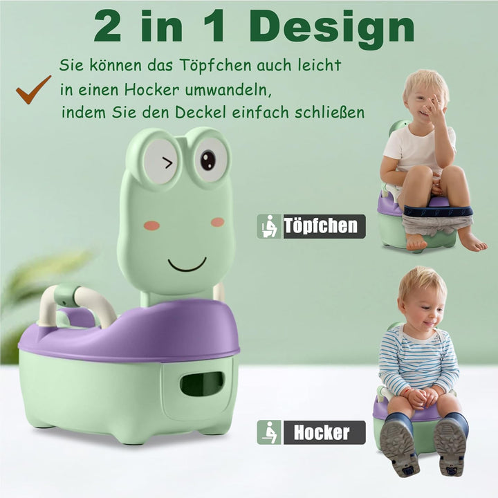 YRHome Töpfchen Kinder Babytopf WC/Klo Toiletten Training Frosch-Design Toilettentrainer Baby Kinder