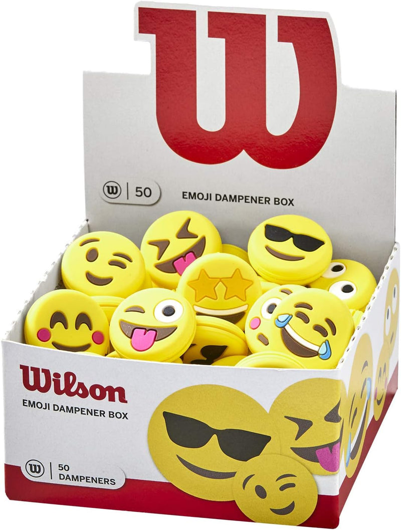 Wilson Vibrationsdämpfer mit Emoji-Motiven, 50er-Pack, Gelb/Schwarz, WR8404901001