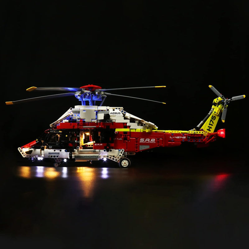 LocoLee Licht Kompatibel mit Lego H175 Rettungshubschrauber, Beleuchtungs 42145 Technic Airbus - Nur