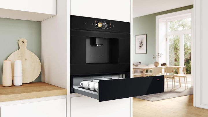 Bosch BIC7101B1, Serie 8 Wärmeschublade, 60 cm breit, 14 cm hoch, Schwarz, Warmhalten von Geschirr u
