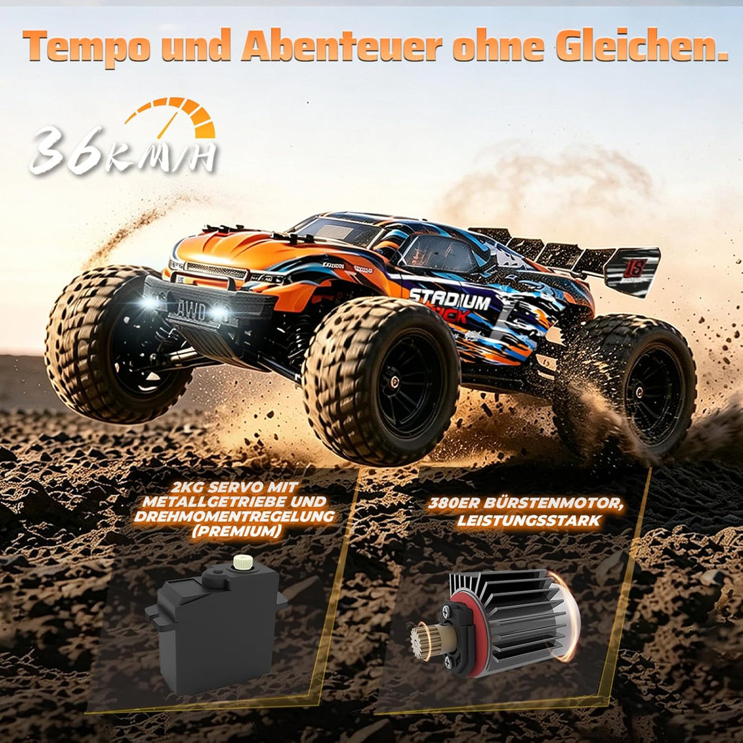 HAIBOXING Ferngesteuertes Auto 4WD RC Auto 1/18 36 km/h All Terrains Offroad Elektro Fahrzeug 2,4 GH