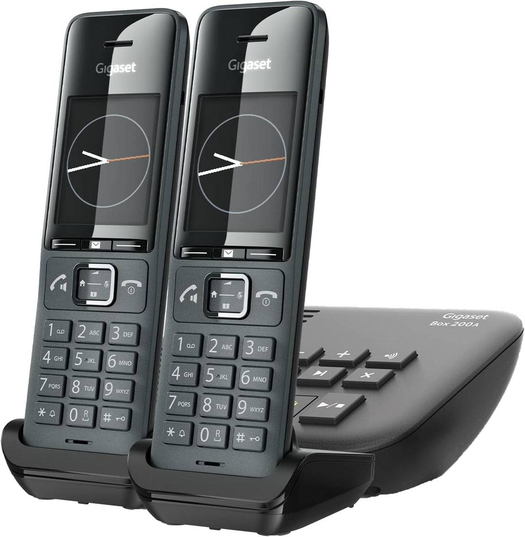 Gigaset Comfort 520HX Duo & Box 200A - 2 DECT-Mobilteile mit Ladeschale - Elegantes Schnurloses Tele