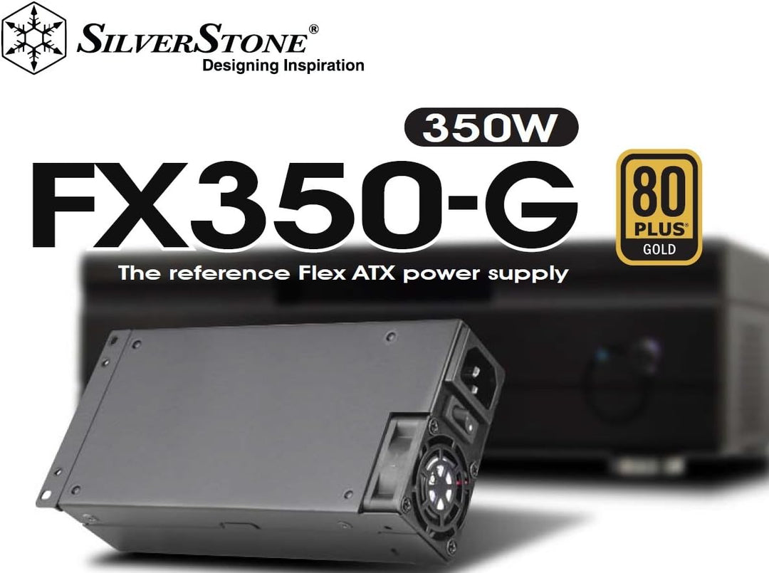 SilverStone SST-FX350-G - Flex Serie, 350W 80 Plus Gold geäuscharmes PC-Netzteil mit 40mm-Lüfter