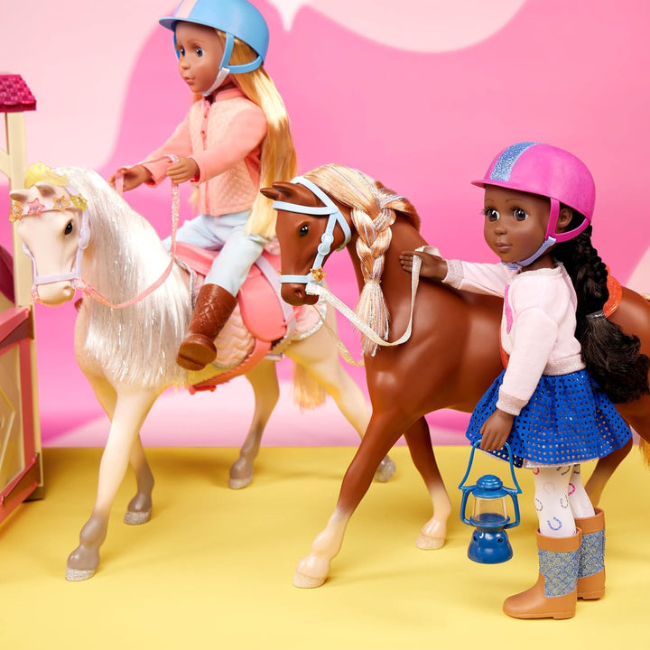 Glitter Girls - Galoppieren und leuchten! - Einhorn Pullover & Leggings - Reitsport-Outfit - Helm &