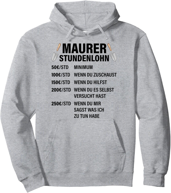 Maurer Grafik Geschenk Mit Spruch Maurer Geschenkidee Lustig Pullover Hoodie