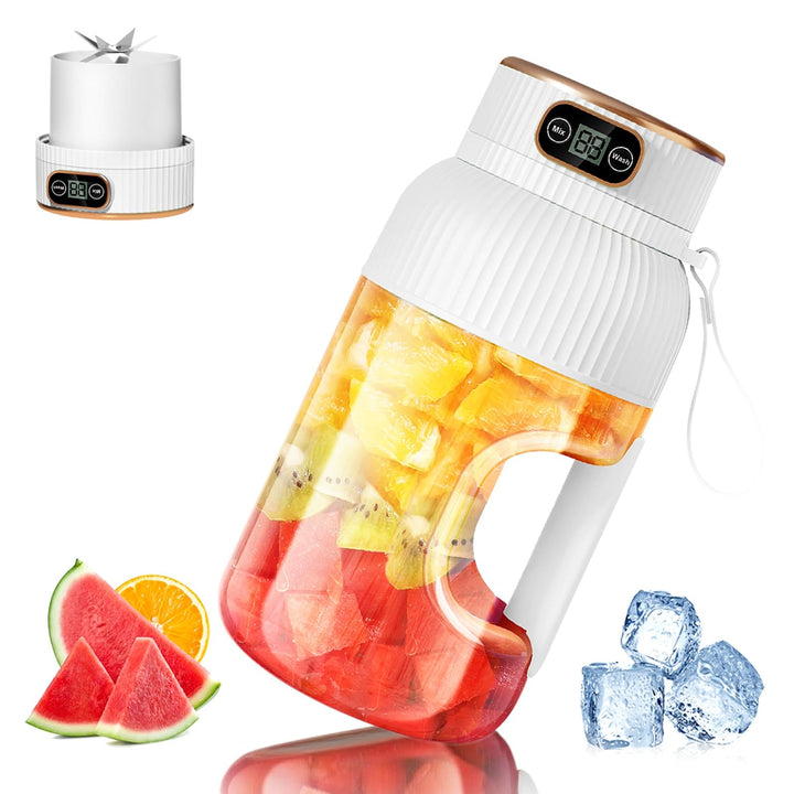 Fruchtsaftmaschine, Ice Cream-Maschine mit 1,2-Liter-Mischbehälter, eingebauter Batterie-Mixer mit 1
