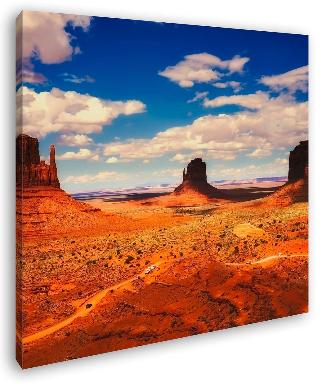 deyoli Monument Valley in Arizona Format: 60x60 als Leinwandbild, Motiv fertig gerahmt auf Echtholzr