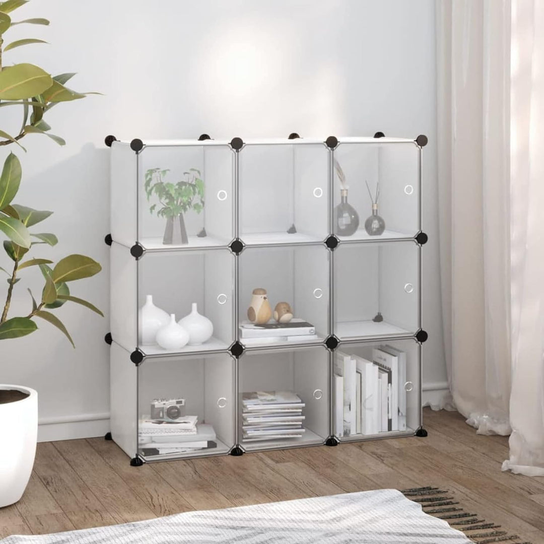 Tidyard Regalsystem mit 9 Würfeln und Türen Würfelregal Bücherregal Schuhregal Standregal Schuhschra