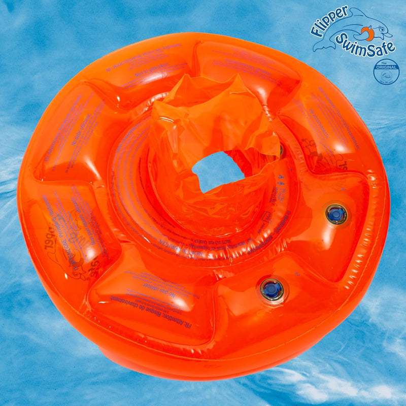 Flipper SwimSafe 1040 - Schwimmsitz für Babys ab 3 Monaten, Schwimmhilfe mit 3 Luftkammern und ohne