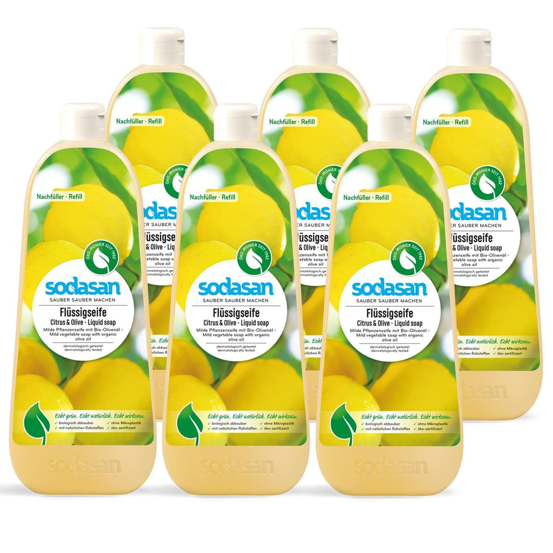 Sodasan Flüssigseife Citrus & Olive NF (6 x 1 l) 1 l (6er Pack), 1 l (6er Pack)