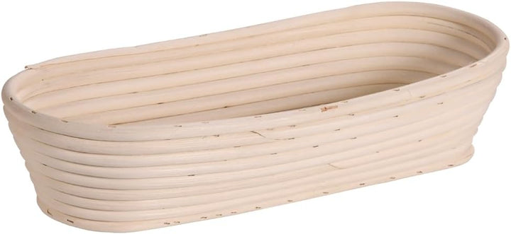 KESPER | Gärkorb/Brotkorb mit Textilfutter, Material: Rattan, Masse: B: 35 x T: 15 x H: 8 cm, Farbe: