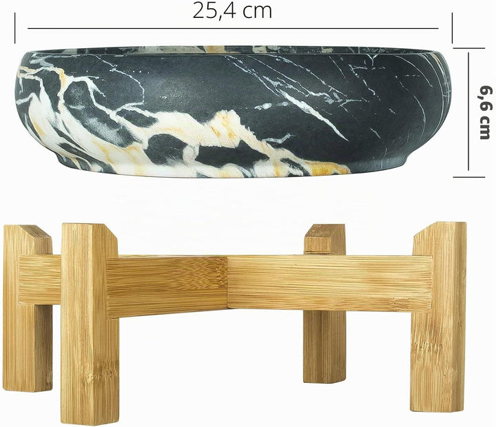 ARTKETTY Sukkulentententopf, grosser Sukkulenten-Übertopf mit Ständer, 25,4 cm Keramik-Bonsaischale