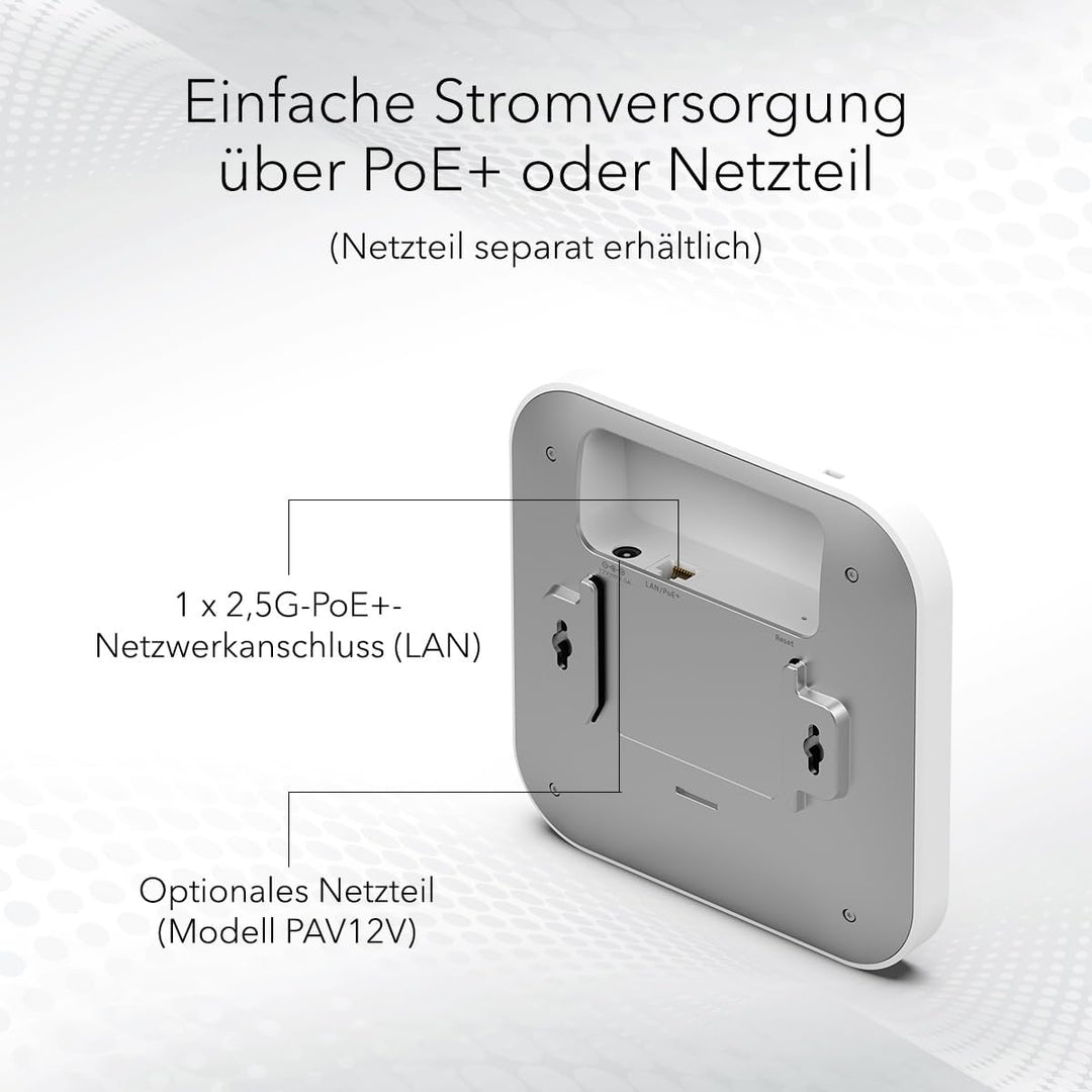 NETGEAR WAX610 WLAN Access Point PoE WiFi 6 (AX1800 Speed Dual-Band Mesh, WPA3, 802.11ax, 2.5G LAN,