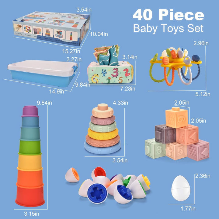 Baby Spielzeug für 6 bis12 Monate,Montessori Spielzeug für ab 1 Jahre,Sensorisches Baby Toys 6 in 1