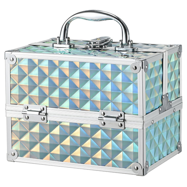 Kosmetikkoffer Klein Schminkkoffer Leer Make up Koffer Beauty Case mit Schloss Make up Organizer Kof