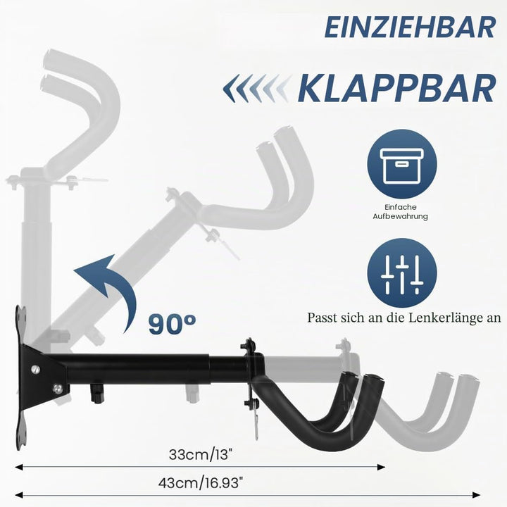 Fahrrad Wandhalterung Fahrradständer, Winkel und Wandabstand Einstellbar Fahrradhalterung Wand, Falt
