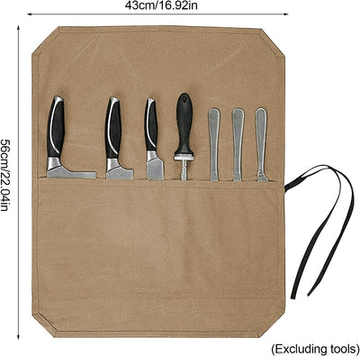 Kochmesser Rolltasche, Köche Messertasche mit 7 Fächern, Aufbewahrungstasche für Küchenmesser, Messe