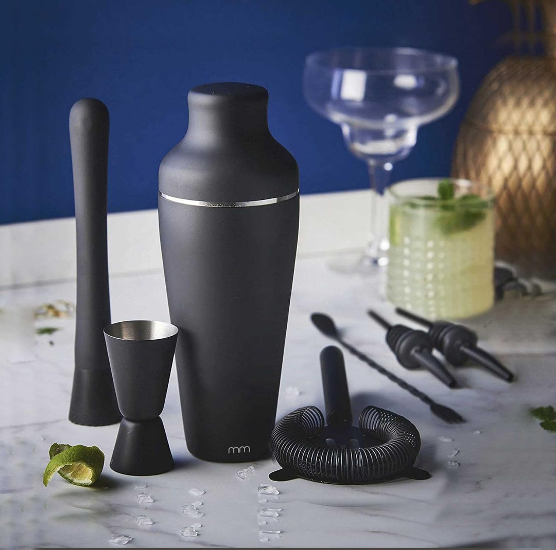 Mikamax - Cocktail Shaker Set - Cocktail Shaker - Cocktail Maker - Cocktailset - inkl. Rezeptbuch -