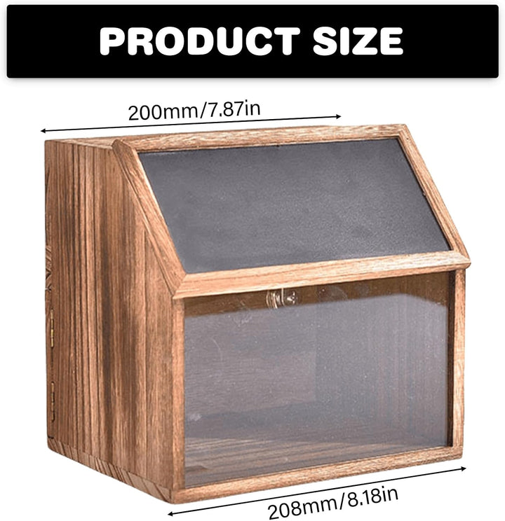 Vorschlagsbox aus Holz (21 x 20 x 16,5 cm), abschliessbare Spendenbox, Wahlurne, Vorschlagsbox für d
