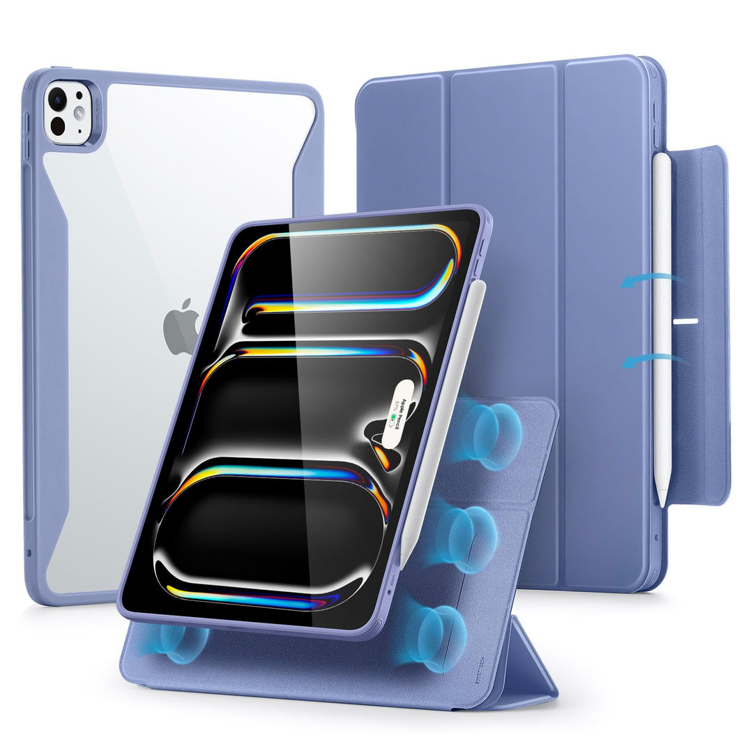 ESR für iPad Pro 13 Hülle, 13 Zoll iPad Pro 2024 Hülle mit Stifthalter, abnehmbare Magnetabdeckung,