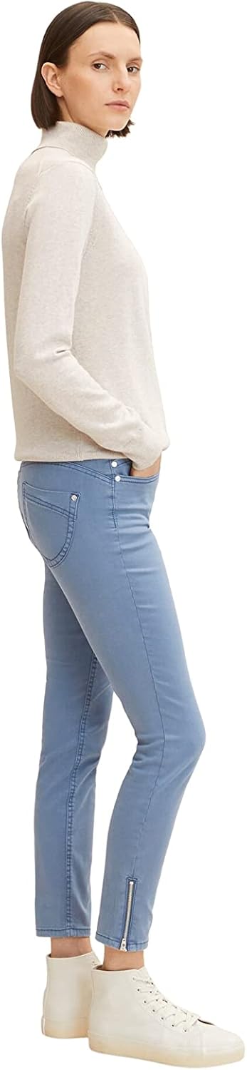 TOM TAILOR Damen Alexa skinny fit trousers, 38W / 28L 10904 - Stormy Sea Blue