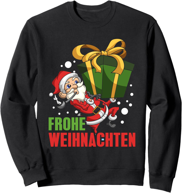 Frohe Weihnachten Kinder Jungen Mädchen Weihnachtsmann Sweatshirt