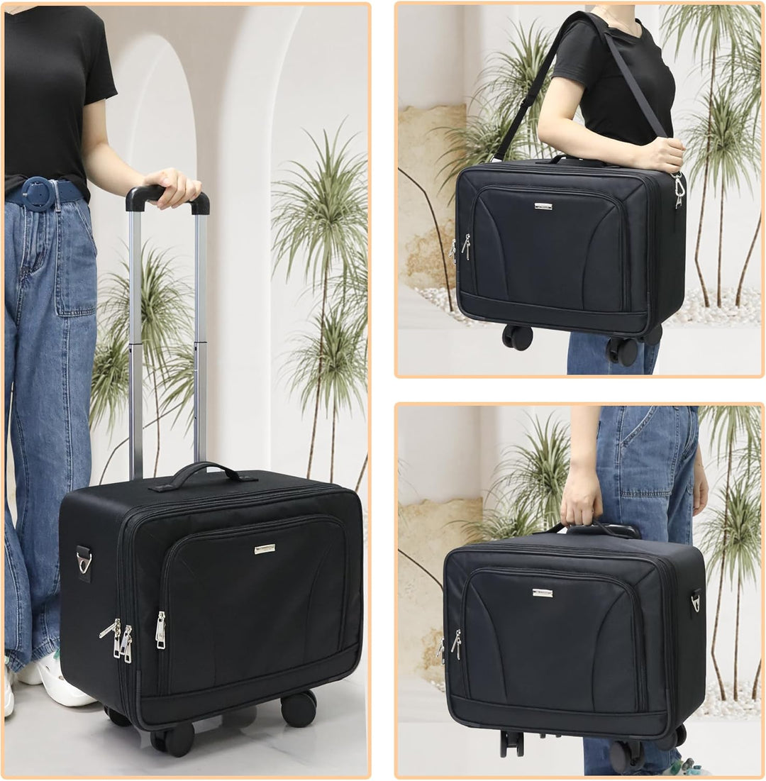 17.7" Extra Grosse Kosmetikkoffer Trolley - Professionelle Schminkkoffer Reise Beauty Case Tragbare