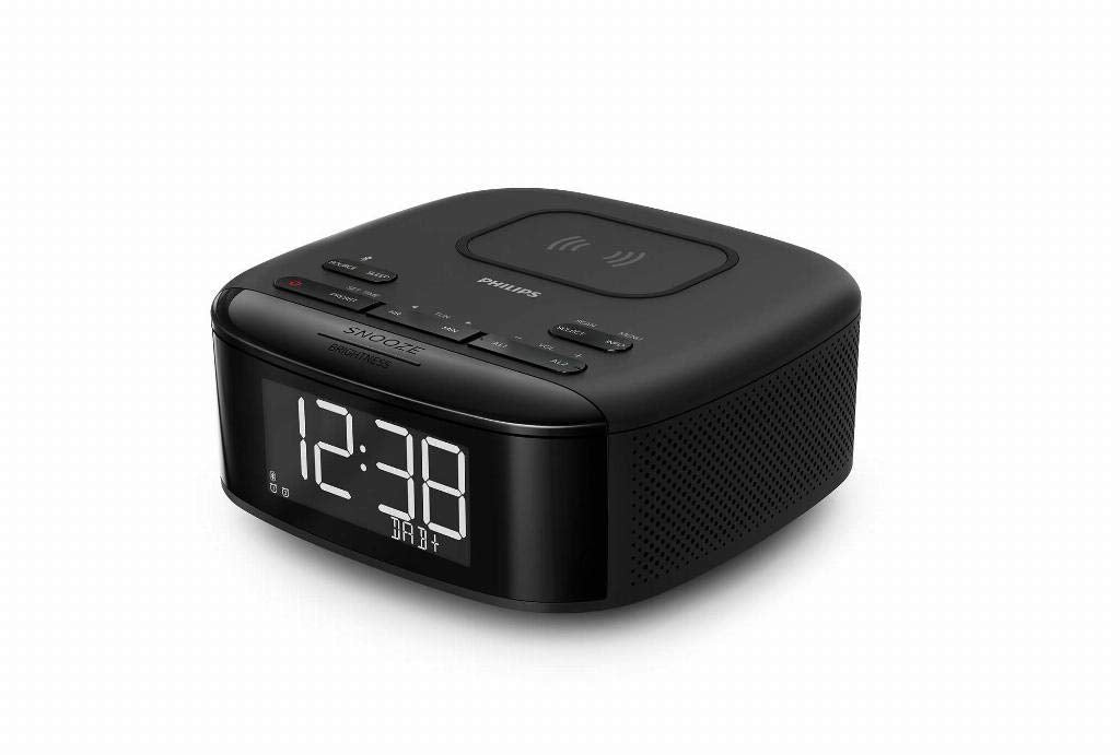 Philips R7705/10 Radiowecker DAB+/UKW Digitalradio (Bluetooth, Doppelter Alarm, Sleep Timer, Automat