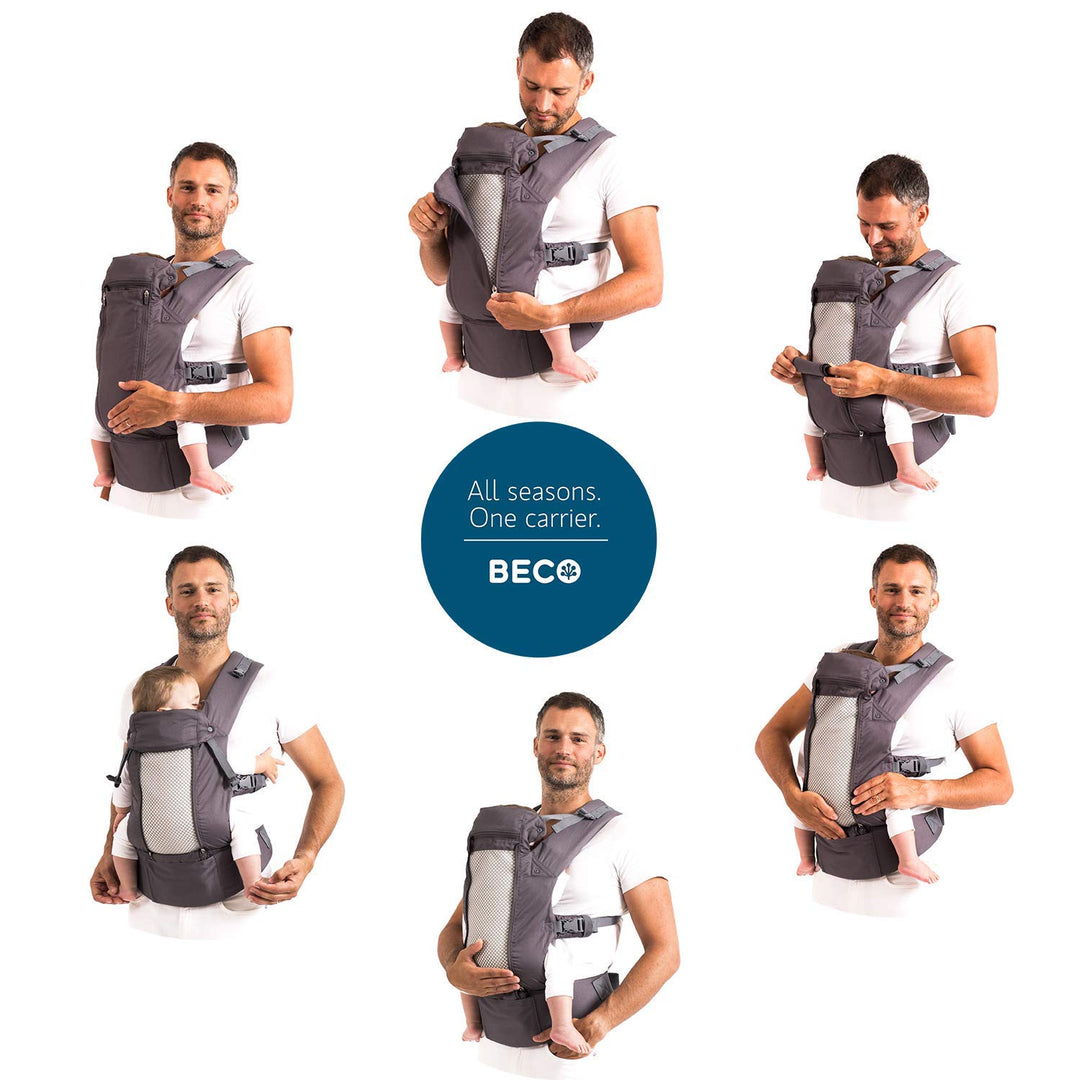 Beco 8 Babytrage Neugeborene bis Kleinkind, Mesh, 3-20 kg, Rostrot rust, rust