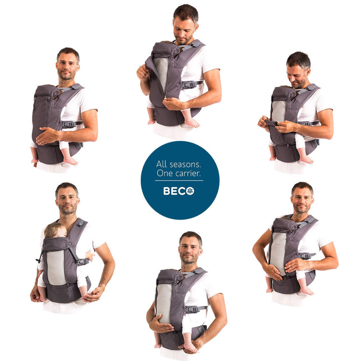 Beco 8 Babytrage Neugeborene bis Kleinkind, Mesh, 3-20 kg, Rostrot rust, rust
