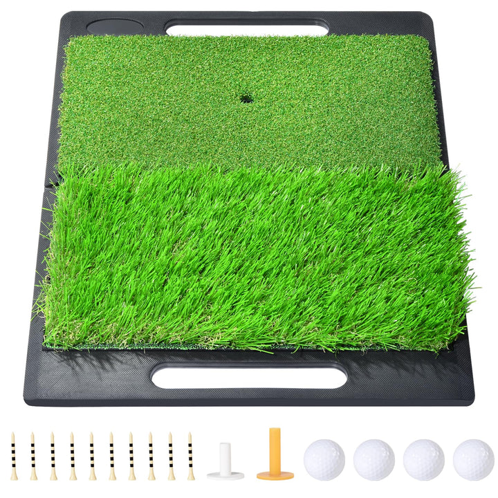 Golf Abschlagmatte 51 x 40 cm,Golf Übungsmatte mit 4 Golfbällen & Zubehör für Zuhause Indoor Outdoor