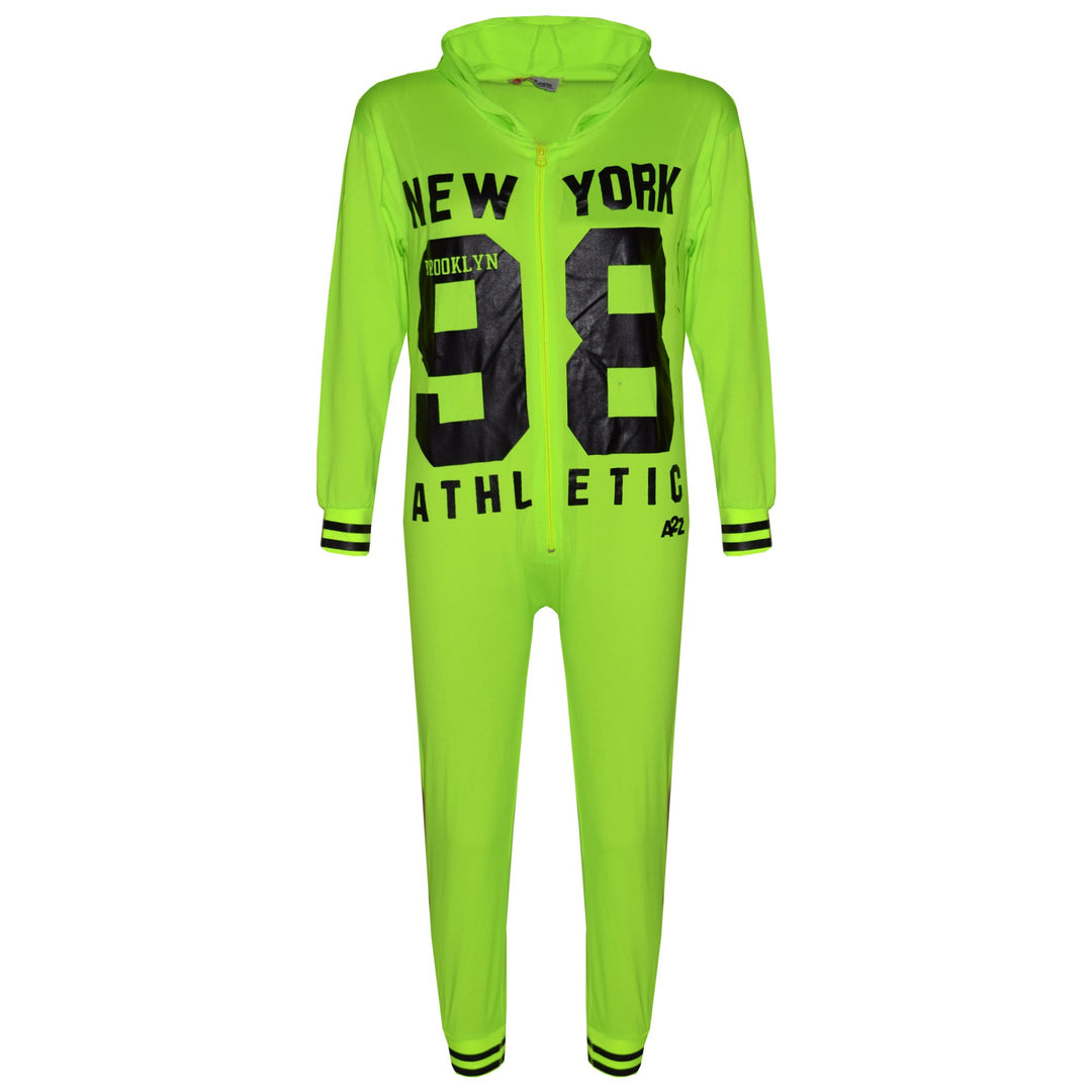 A2Z 4 Kids Mädchen Jungen Baumwolle Onesie New York 98 Athletic Pyjamas Lounge Wear Schlafanzug Bequ