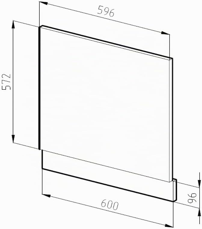Vicco Frontblende R-Line, Weiss Hochglanz/Anthrazit, 60 cm ohne Arbeitsplatte Weiss Hochglanz Geschi
