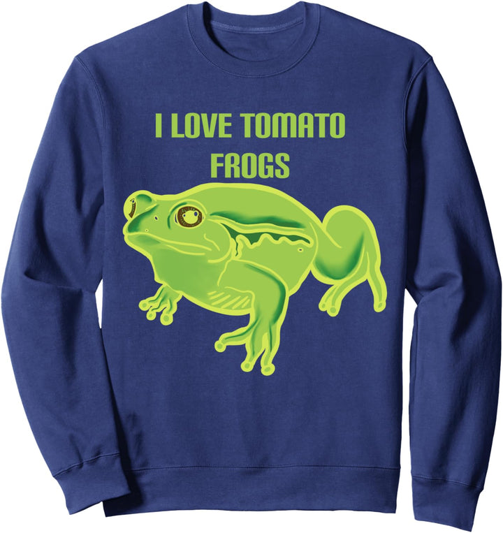 Ich liebe Tomatenfrösche Niedliche Kröte Tier Design Sweatshirt