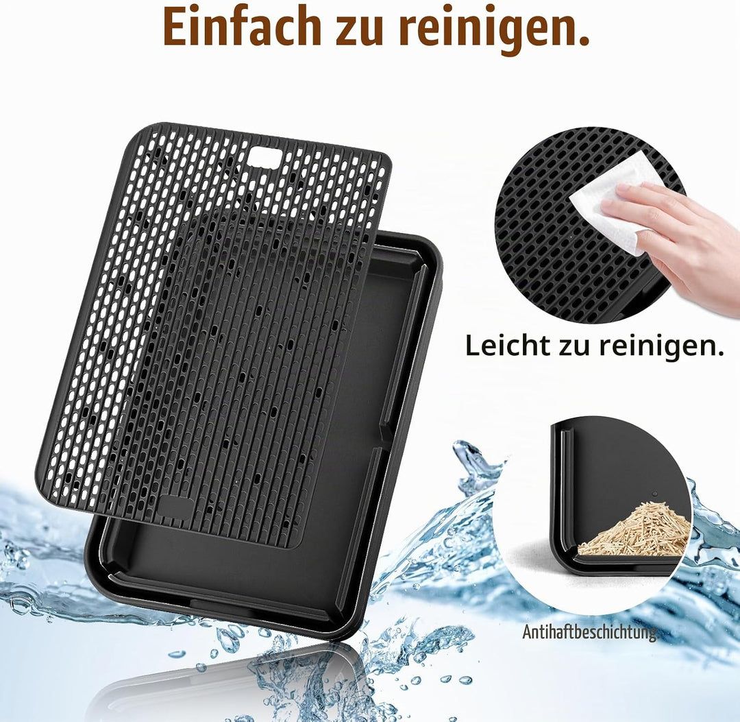 grosse Katzentoilette Rampe Matte, 42x30CM Katzentreppe, Katzenstreu Catcher für automatische selbst