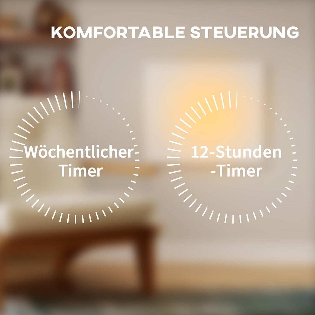HOMCOM Infrarotheizung 400W mit einstellbarer Thermostat Wandmontage 2-4 Min auf Betriebstemperatur