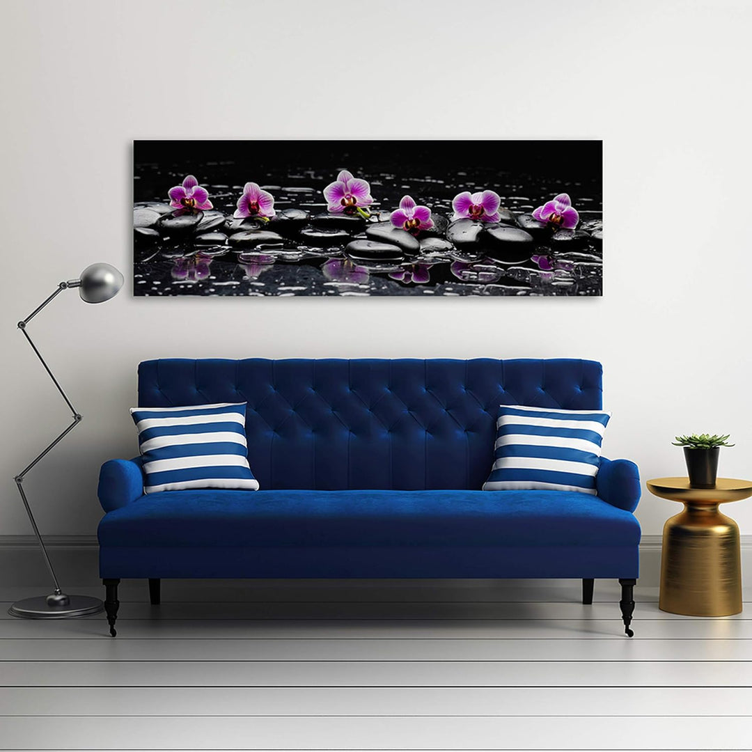 Feeby Bilder Blumen Orchideen 100x40 cm Wohnzimmer Schlafzimmer Büro Flur Küche Wandbilder Modern Bi